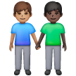 Deux Hommes Se Tenant La Main: Peau Moyenne, Peau Foncée Deux Hommes Se Tenant La Main: Peau Moyenne, Peau Foncée