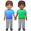 Deux Hommes Se Tenant La Main: Peau Moyenne, Peau Moyennement Foncée Deux Hommes Se Tenant La Main: Peau Moyenne, Peau Moyennement Foncée