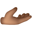 Main Paume Vers Le Haut: Peau Moyennement Foncée Main Paume Vers Le Haut: Peau Moyennement Foncée