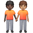 Deux Personnes Se Tenant La Main: Peau Foncée, Peau Moyenne Deux Personnes Se Tenant La Main: Peau Foncée, Peau Moyenne