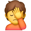 Personne Avec La Paume Sur Le Visage Personne Avec La Paume Sur Le Visage