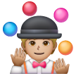 Personne Qui Jongle: Peau Moyennement Claire Personne Qui Jongle: Peau Moyennement Claire