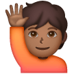 Personne Qui Lève La Main: Peau Moyennement Foncée Personne Qui Lève La Main: Peau Moyennement Foncée