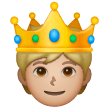 Personne Avec Couronne: Peau Moyennement Claire Personne Avec Couronne: Peau Moyennement Claire