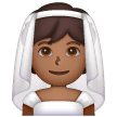 Personne Mariée Avec Voile: Peau Moyennement Foncée Personne Mariée Avec Voile: Peau Moyennement Foncée