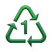 Symbole de recyclage pour les plastiques de type 1 Symbole de recyclage pour les plastiques de type 1