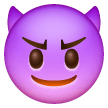 Visage Souriant Avec Des Cornes Visage Souriant Avec Des Cornes