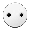 Cercle blanc avec deux points Cercle blanc avec deux points