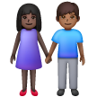 Femme Et Homme Se Tenant La Main: Peau Foncée, Peau Moyennement Foncée Femme Et Homme Se Tenant La Main: Peau Foncée, Peau Moyennement Foncée