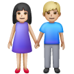 Femme Et Homme Se Tenant La Main: Peau Claire, Peau Moyennement Claire Femme Et Homme Se Tenant La Main: Peau Claire, Peau Moyennement Claire