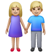 Femme Et Homme Se Tenant La Main: Peau Moyennement Claire Femme Et Homme Se Tenant La Main: Peau Moyennement Claire