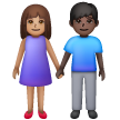 Femme Et Homme Se Tenant La Main: Peau Moyenne, Peau Foncée Femme Et Homme Se Tenant La Main: Peau Moyenne, Peau Foncée