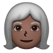 Femme: Peau Foncée, Cheveux Blancs Femme: Peau Foncée, Cheveux Blancs