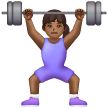 Femme Haltérophile: Peau Moyennement Foncée Femme Haltérophile: Peau Moyennement Foncée