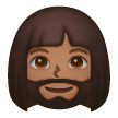 Femme: Peau Moyennement Foncée, Barbe Femme: Peau Moyennement Foncée, Barbe