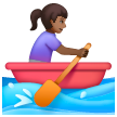 Rameuse Dans Une Barque: Peau Moyennement Foncée Rameuse Dans Une Barque: Peau Moyennement Foncée