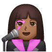 Chanteuse: Peau Moyennement Foncée Chanteuse: Peau Moyennement Foncée