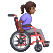 Femme en fauteuil roulant manuel tournée vers la droite: Peau Moyennement Foncée Femme en fauteuil roulant manuel tournée vers la droite: Peau Moyennement Foncée
