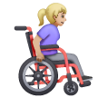 Femme en fauteuil roulant manuel tournée vers la droite: Peau Moyennement Claire Femme en fauteuil roulant manuel tournée vers la droite: Peau Moyennement Claire