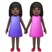 Deux Femmes Se Tenant La Main: Peau Foncée Deux Femmes Se Tenant La Main: Peau Foncée