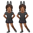 Femmes Avec Des Oreilles De Lapin: Peau Moyennement Foncée Femmes Avec Des Oreilles De Lapin: Peau Moyennement Foncée