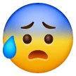 Anxious Face with Sweat for Samsung One UI 7.0 April 2025