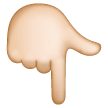 Dorso Da Mão Com Dedo Indicador Apontando Para Baixo: Pele Clara para Samsung One UI 7.0 April 2025
