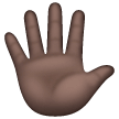 Main Levée Doigts Écartés: Peau Foncée pour Samsung One UI 7.0 April 2025
