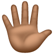 Hand with Fingers Splayed: Medium-Dark Skin Tone для Samsung One UI 7.0 April 2025