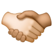 Handshake: Light Skin Tone, Medium Skin Tone Handshake: Light Skin Tone, Medium Skin Tone