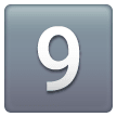 Keycap Digit Nine para Samsung One UI 7.0 April 2025