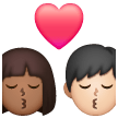 Beijo: Mulher, Homem, Pele Morena Escura, Pele Clara para Samsung One UI 7.0 April 2025