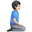 Homem ajoelhado virado para a direita: tom de pele claro para Samsung One UI 7.0 April 2025