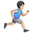 Man Running Facing Right: Light Skin Tone Man Running Facing Right: Light Skin Tone