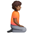 Person Kneeling Facing Right: Medium-Dark Skin Tone Person Kneeling Facing Right: Medium-Dark Skin Tone