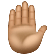 Піднята ліва долоня: середній тон шкіри для Samsung One UI 7.0 April 2025