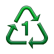 Símbolo de reciclagem para plásticos tipo 1 para Samsung One UI 7.0 April 2025