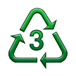 Símbolo de reciclagem para plásticos tipo 3 para Samsung One UI 7.0 April 2025
