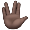 Vulcan Salute: Dark Skin Tone Vulcan Salute: Dark Skin Tone