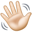 Waving Hand: Light Skin Tone for Samsung One UI 7.0 April 2025