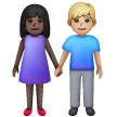 Mulher And Homem Holding Hands: Pele Escura, Pele Morena Clara para Samsung One UI 7.0 April 2025