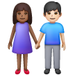 Mulher And Homem Holding Hands: Pele Morena Escura, Pele Clara para Samsung One UI 7.0 April 2025