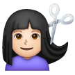 Mulher Cortando O Cabelo: Pele Clara para Samsung One UI 7.0 April 2025
