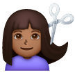 Mulher Cortando O Cabelo: Pele Morena Escura para Samsung One UI 7.0 April 2025
