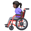 Wanita dengan kursi roda manual: warna kulit gelap untuk Samsung One UI 7.0 April 2025