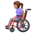 Wanita dengan kursi roda manual: warna kulit sedang untuk Samsung One UI 7.0 April 2025