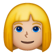 Woman: Medium-Light Skin Tone, Blond Hair para Samsung One UI 7.0 April 2025