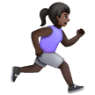 Woman Running Facing Right: Dark Skin Tone Woman Running Facing Right: Dark Skin Tone