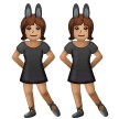 Women with Bunny Ears: Medium Skin Tone Women with Bunny Ears: Medium Skin Tone