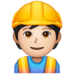 Trabalhador De Construção Civil: Tom de Pele Claro